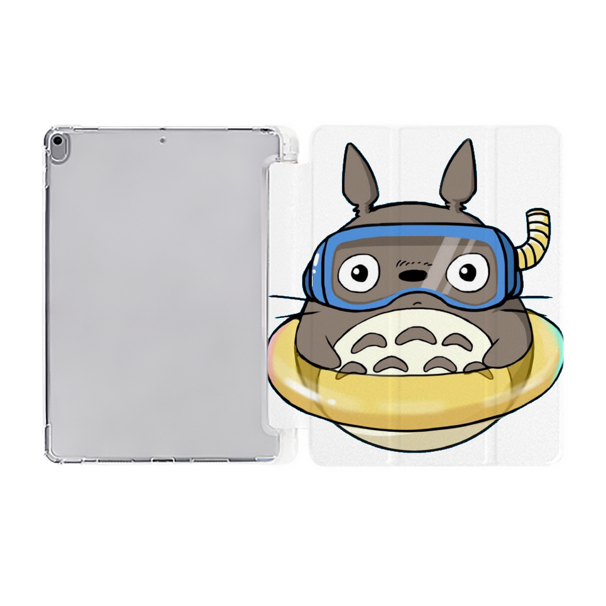 （画像用） となりのトトロ 草壁メイ 草壁サツキ My Neighbor Totoro Satsuki Kusakabe Mei Kusakabe IPad ケース ペン収納付き 三つ折りスタンド PUレザー×シリコン 対応機種9.5/10.5/10.9インチ